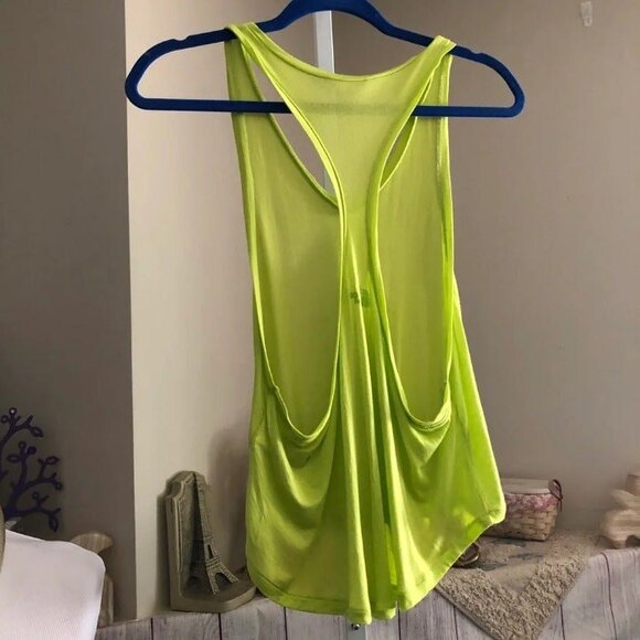 The North Face sz S Racerback Tank Top Bright Yellow - Picture 3 of 9
